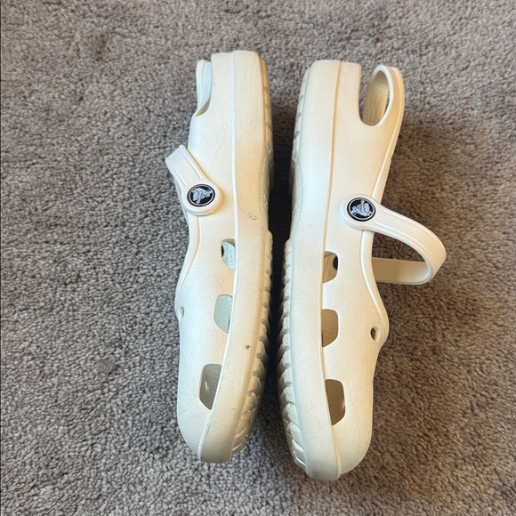 Crocs White Slingback Shoes SIZE 9 - Picture 5 of 5